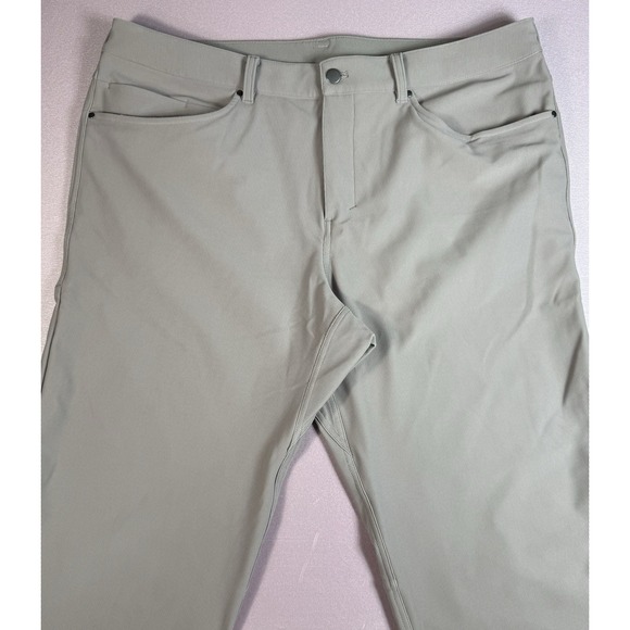 Lululemon ABC Crop Pant Men's 40x28 Textured Shock Chord Relaxed LM5AHUS Gray - Picture 1 of 7